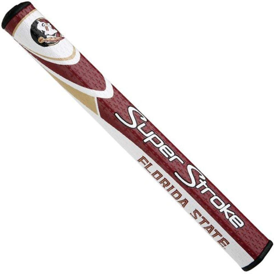 SuperStroke NCAA Mid Slim 2.0 grip cross-traction closeup for confident strokes in all weather.