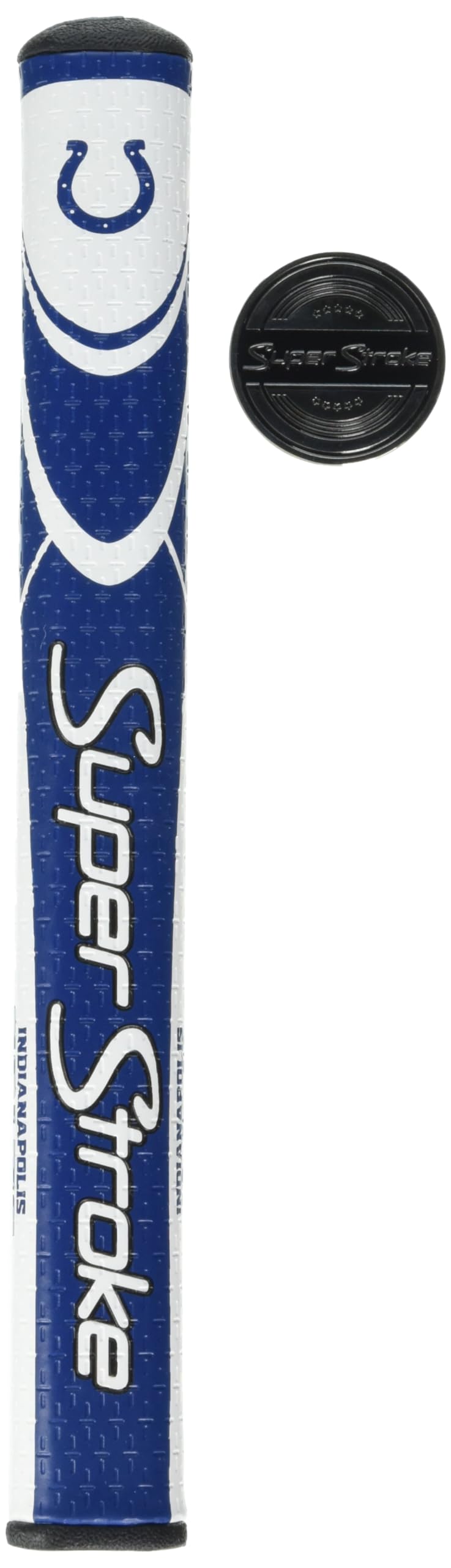 SuperStroke NCAA Traxion Tour grip outer texture close-up boosts tackiness in all weather.
