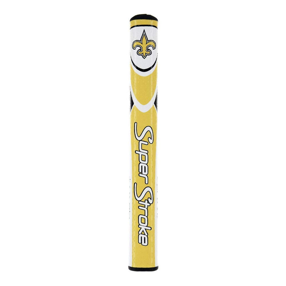 SuperStroke NFL Mid Slim 2.0 grip on putter close-up for balanced strokes.