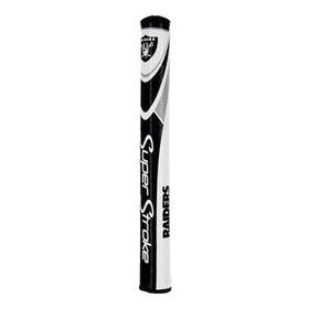 SuperStroke NFL Oakland Raiders Mid Slim 2.0 grip side view highlights Cross-Traction texture