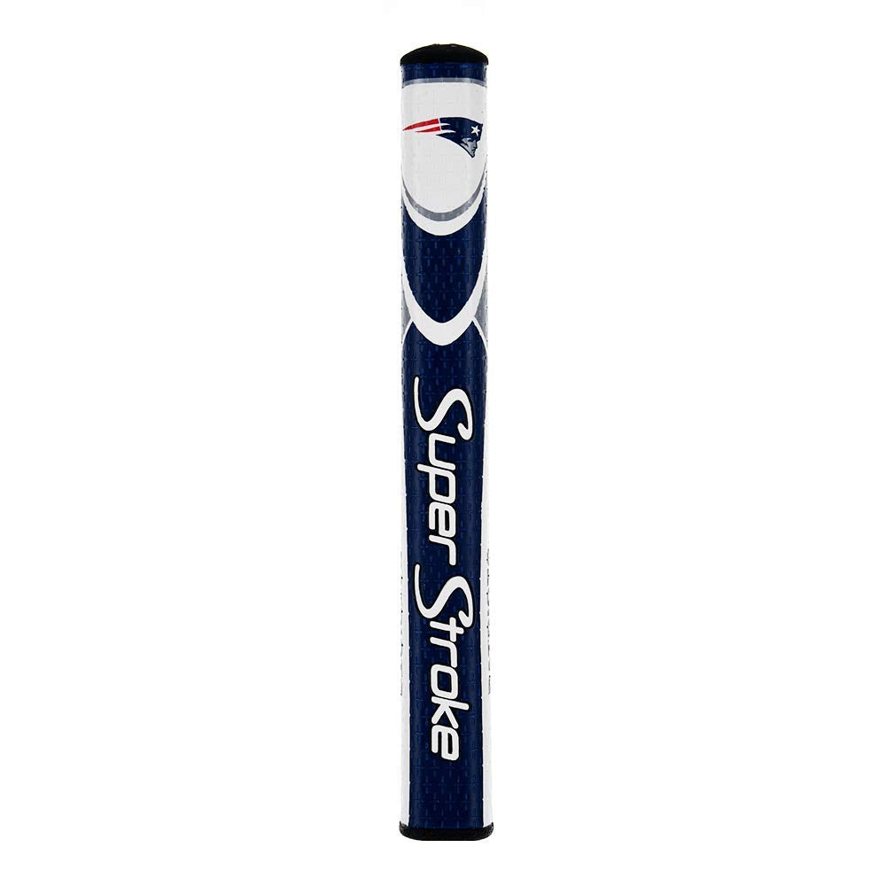 SuperStroke NFL putter grip Mid Slim 2.0 in Patriots colors for a balanced, consistent stroke.