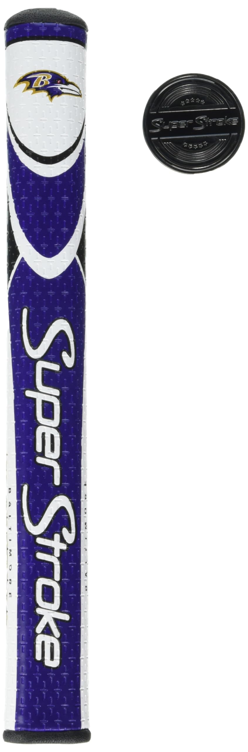 SuperStroke NFL Traxion Tour grip with cross-traction texture for reliable control in any weather.
