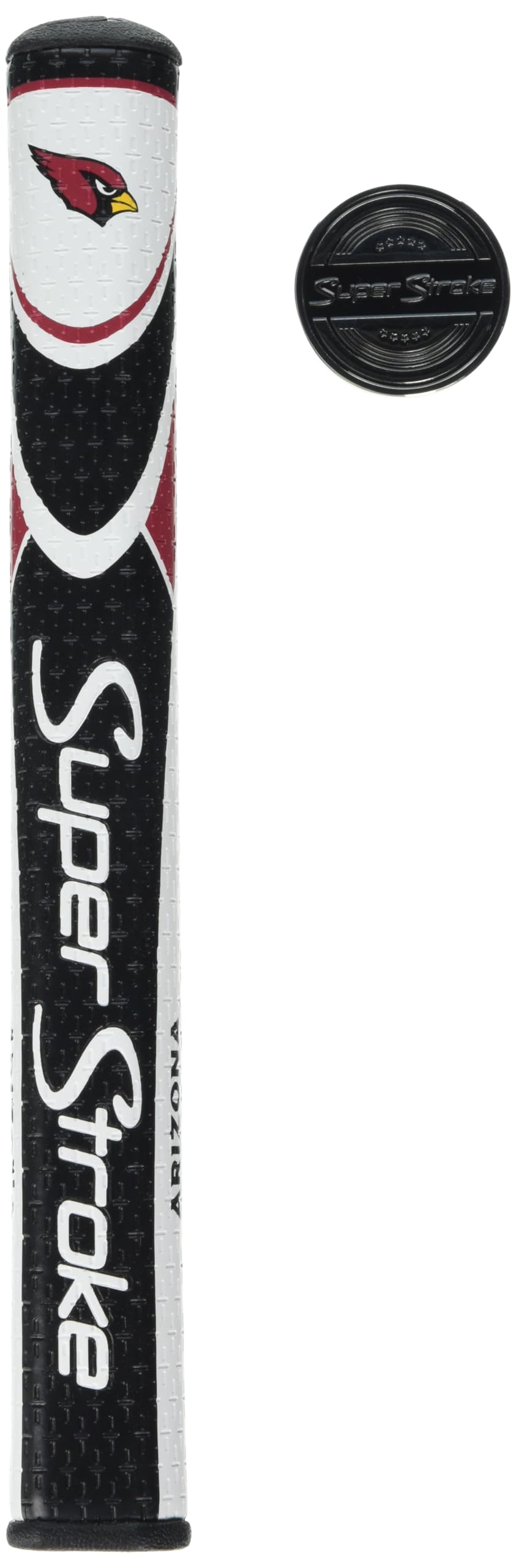 SuperStroke NFL Traxion Tour Cincinnati Bengals grip, front close-up for enhanced control