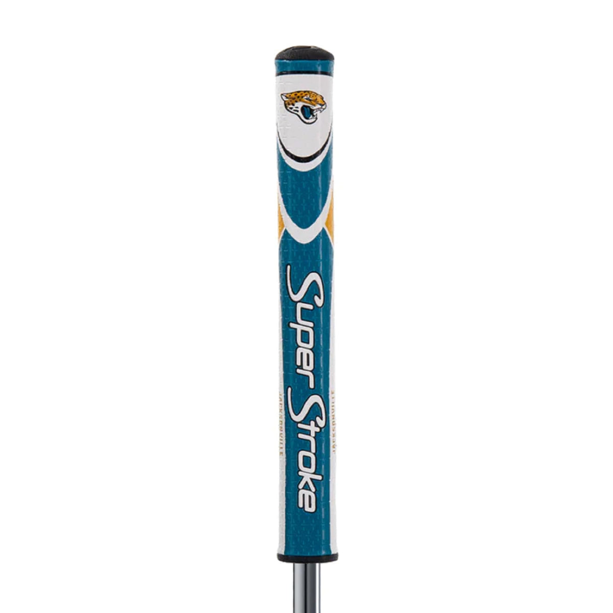 SuperStroke NFL Traxion Tour putter grip face detail for consistent contact and feel.