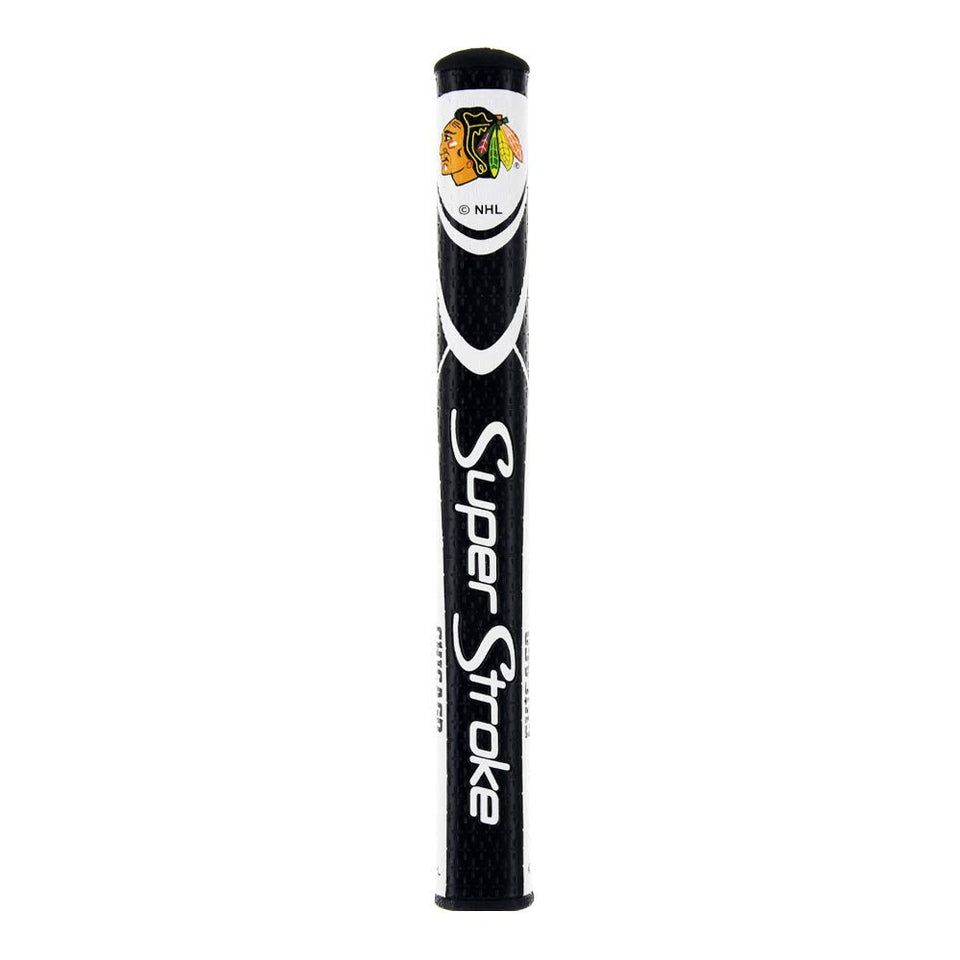 SuperStroke NHL grip close-up showing Cross-Traction texture for precise control