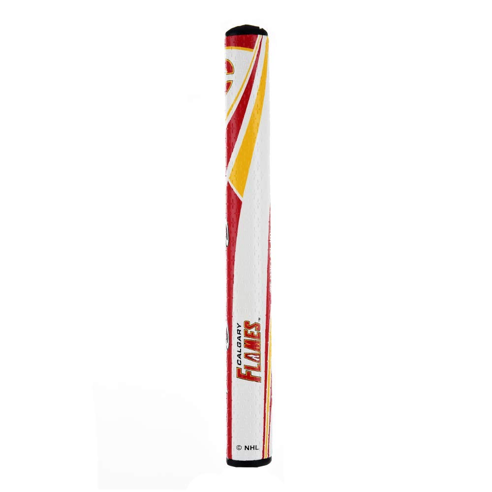 SuperStroke NHL Putter Grip logo with Calgary Flames branding motivates confident play.