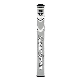 SuperStroke NHL putter grip close-up shows cross-traction texture for secure grip.