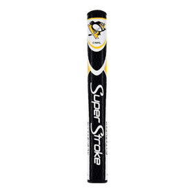 SuperStroke NHL putter grip with Pittsburgh Penguins branding improves feel and control on greens.