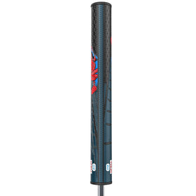 Close-up of the Spider-Man grip texture showing multi-zone surface for enhanced feedback.