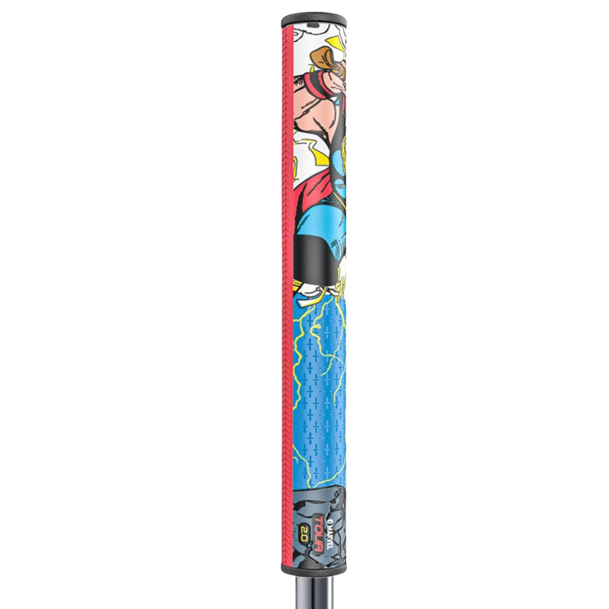 SuperStroke Tour 2.0 Thor no-taper design reduces grip pressure for a smoother stroke.
