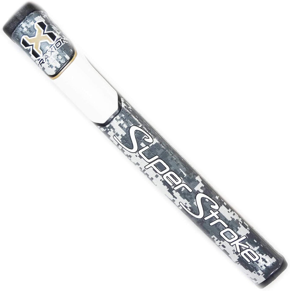 SuperStroke Traxion Flatso 1.0 grip on Digi Camo/Tan finish improves alignment and feel.