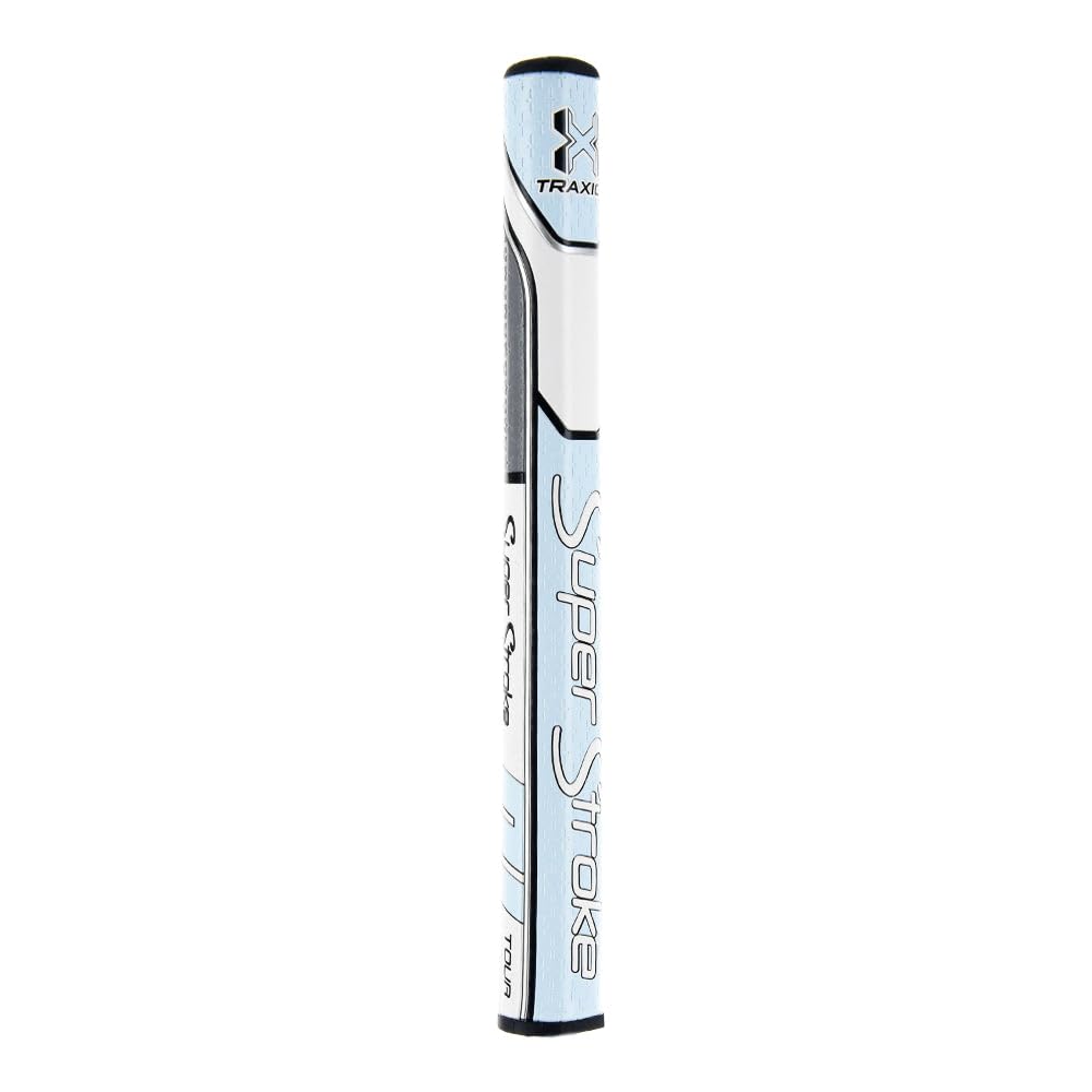 SuperStroke Traxion Tour 1.0 grip texture close-up for enhanced feedback and tackiness.