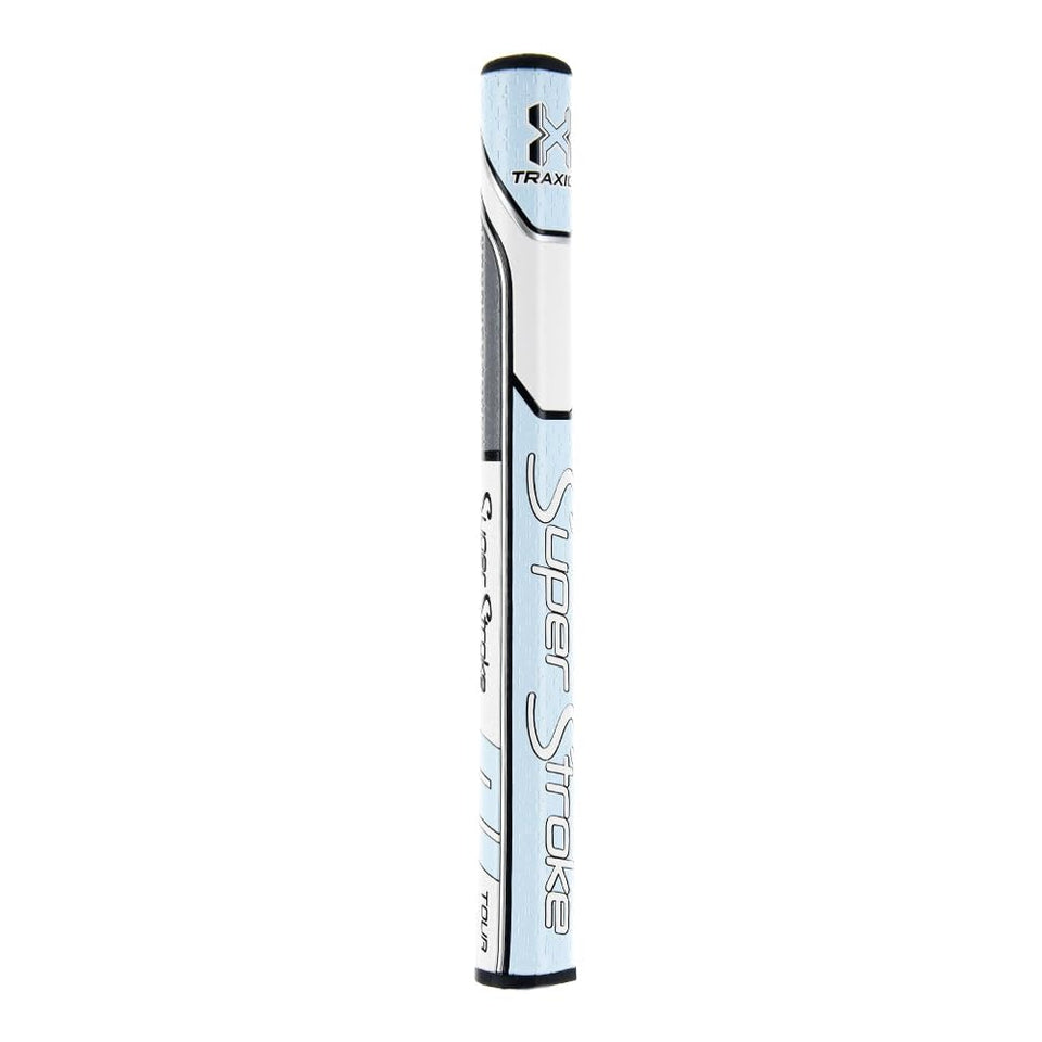 SuperStroke Traxion Tour 1.0 grip texture close-up for enhanced feedback and tackiness.