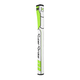 SuperStroke Traxion WristLock grip front view in green/white, enhancing feel and control.
