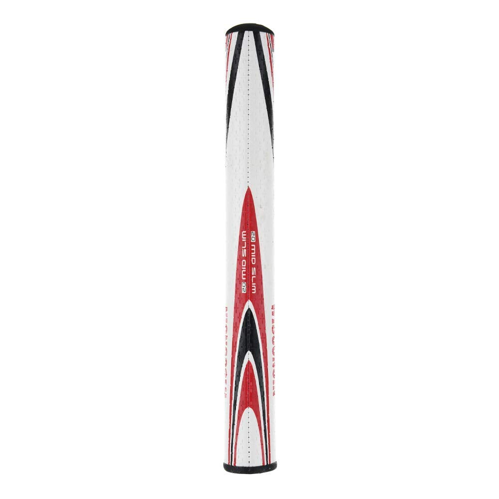 SuperStroke Wisconsin Badgers grip in white-cardinal colorway boosts confidence on the green