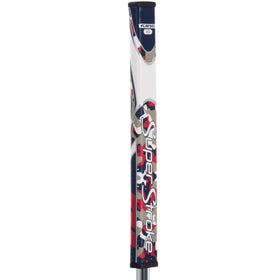 SuperStroke Zenergy Flatso 1.0 grip side view highlights camo texture for confident grip.