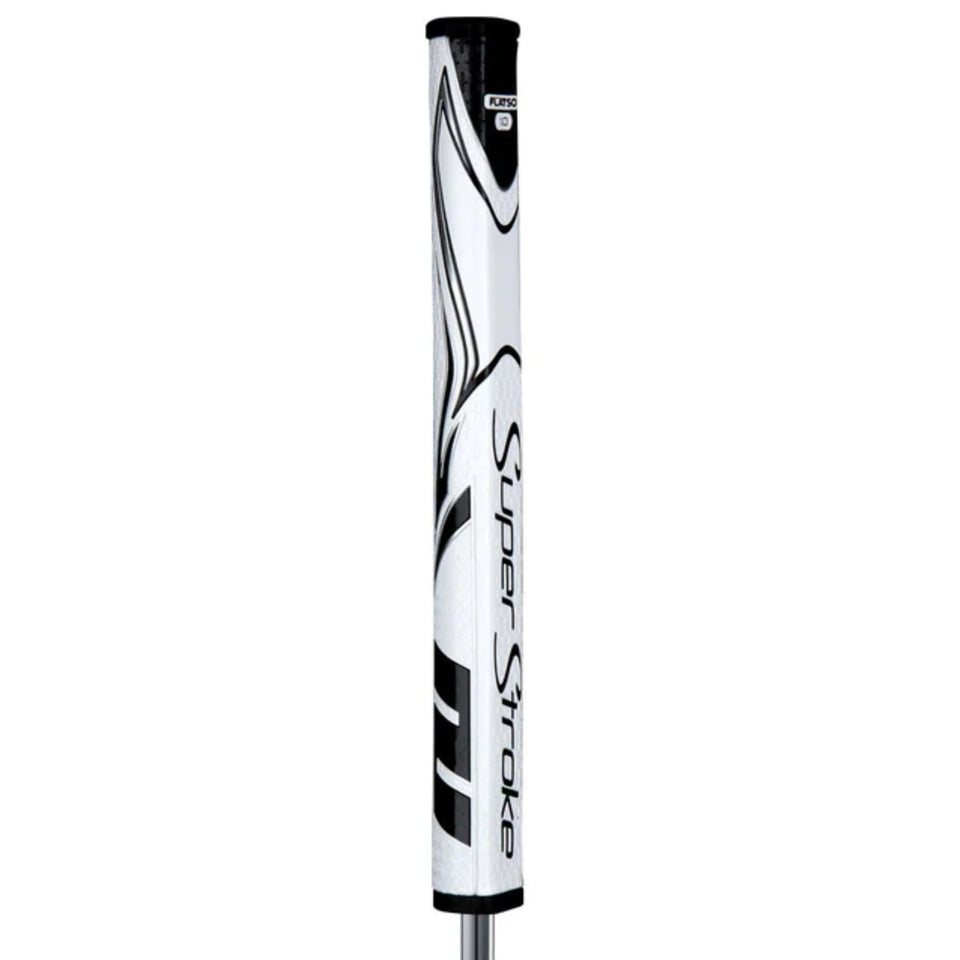 SuperStroke Zenergy Flatso 1.0 grip close-up showing SPYNE ridge for easier face squaring