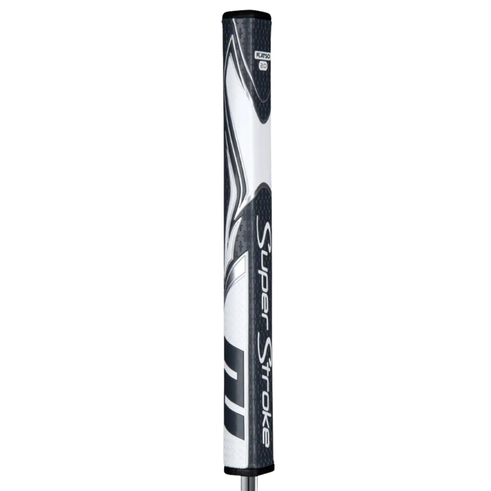 SuperStroke Zenergy Flatso 2.0 grip with embossed SPYNE ridge aids face squaring at impact.