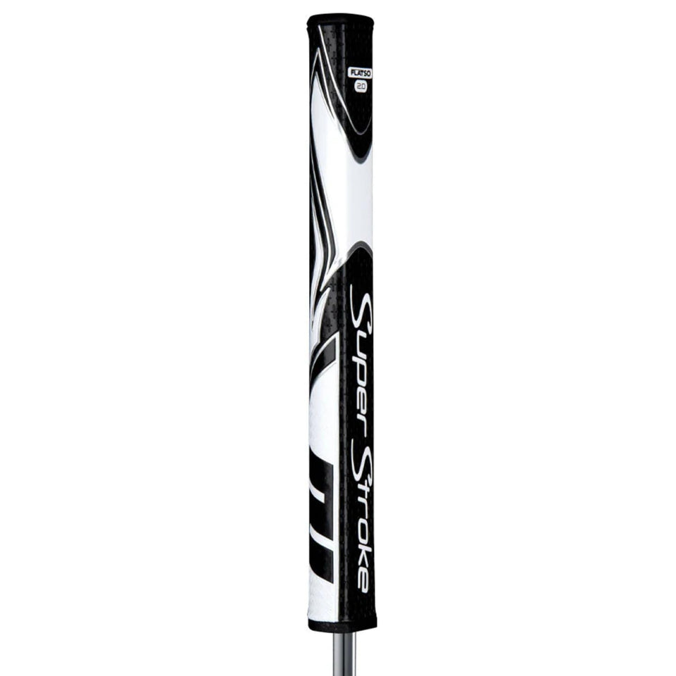 SuperStroke Zenergy Flatso 2.0 grip with embossed Spyne aids face alignment at impact.