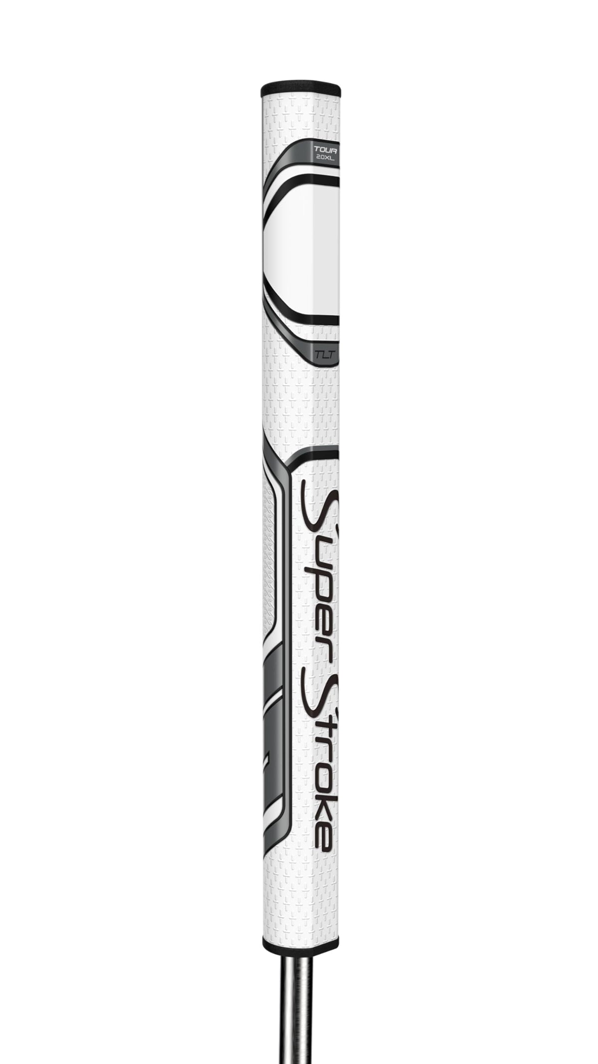 Left-handed Zenergy TLT Tour 2.0 XL grip on the putting line with pendulum motion.
