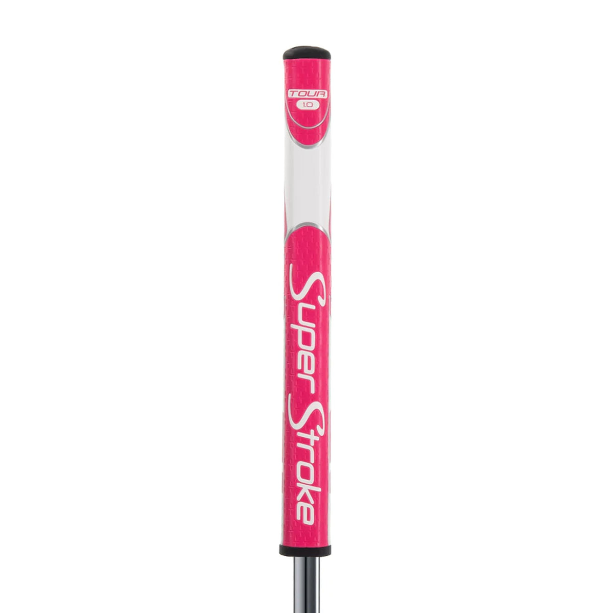 SuperStroke Zenergy Tour 1.0 grip pink and white enhances feel and alignment