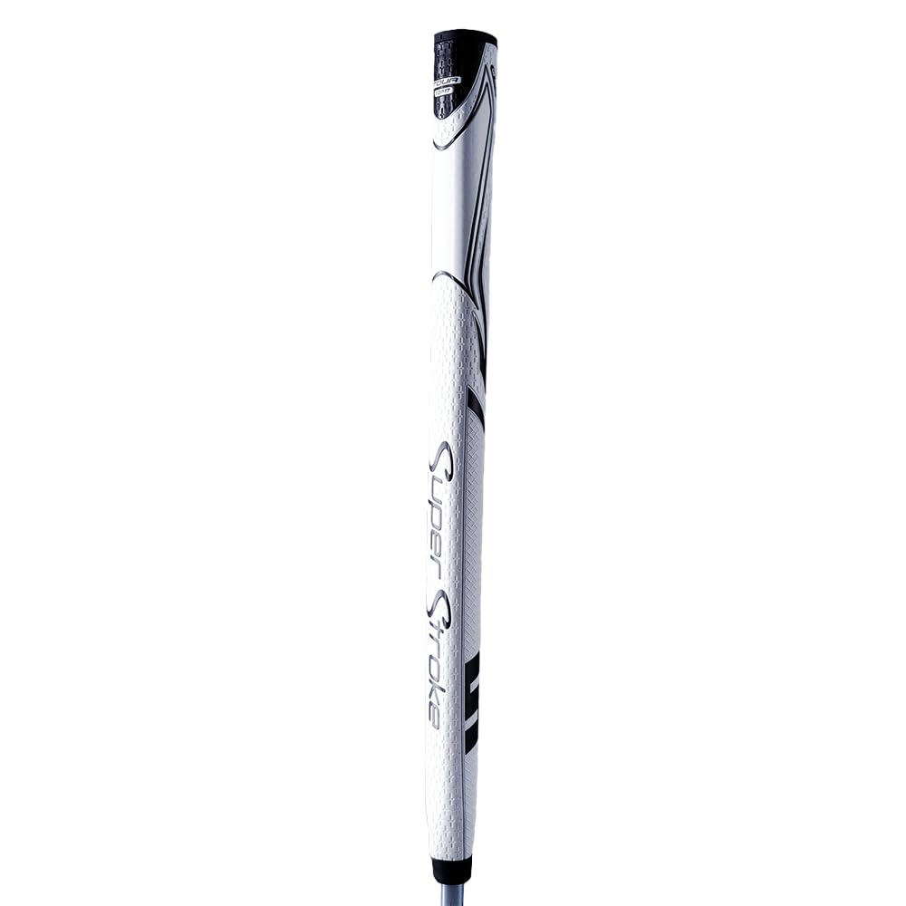 SuperStroke Zenergy Tour 1.0P grip top view highlights extended length for steadier setup