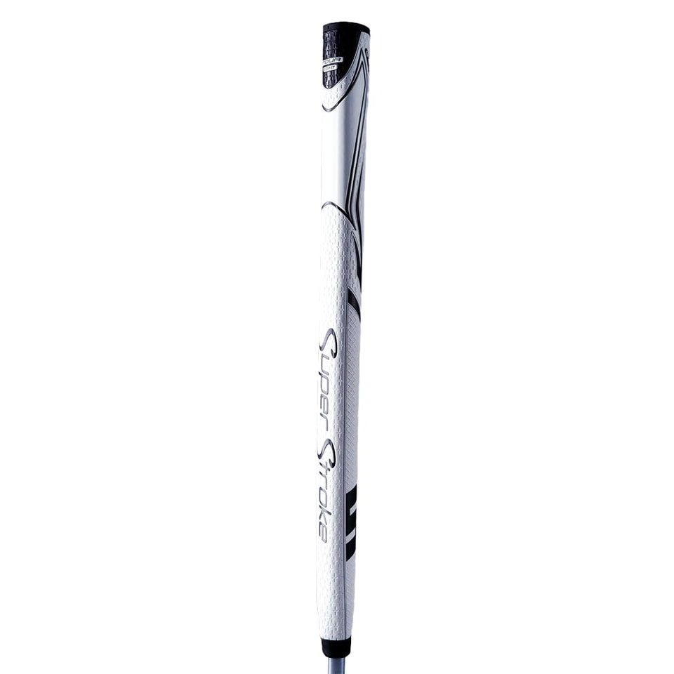 SuperStroke Zenergy Tour 1.0P grip top view highlights extended length for steadier setup