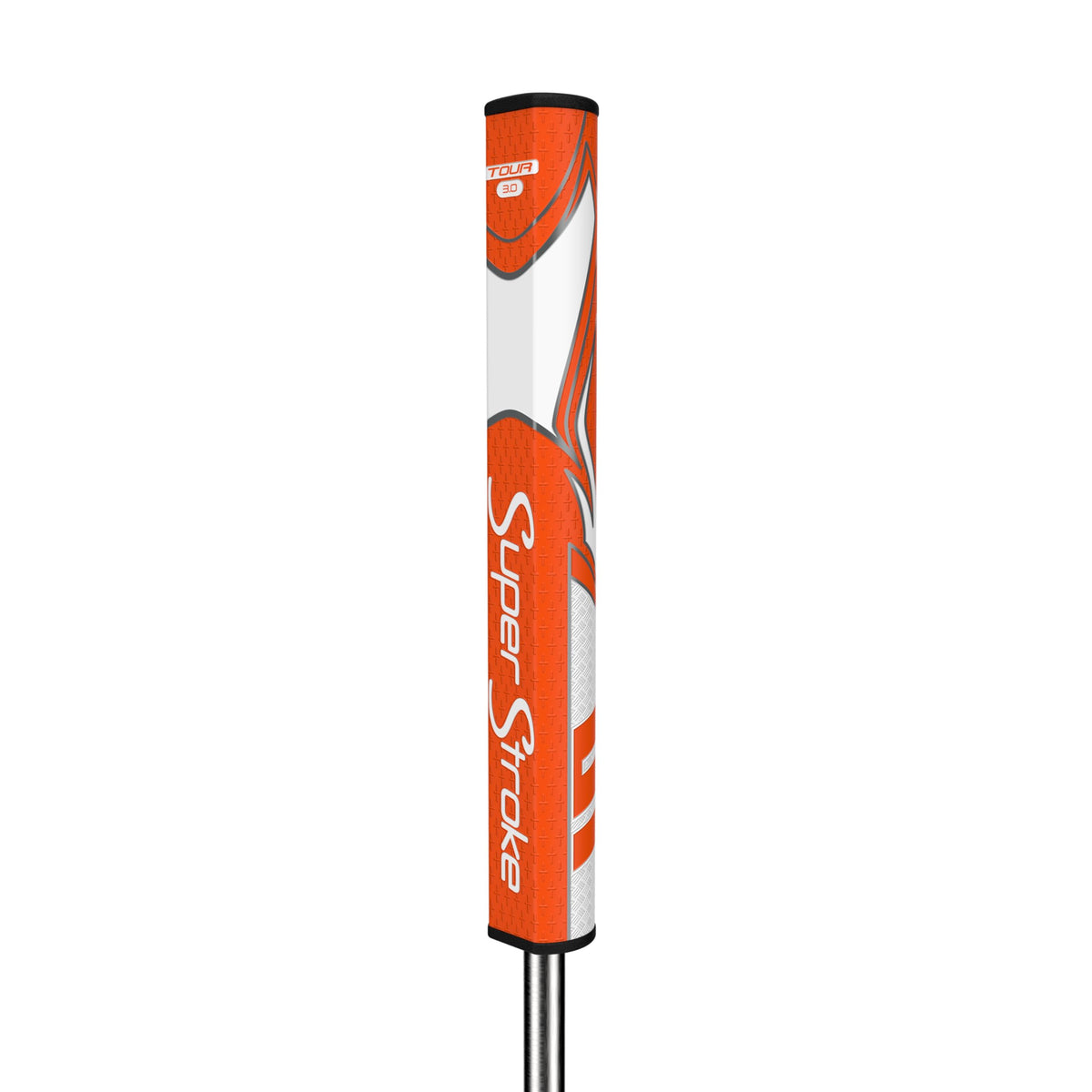 SuperStroke Zenergy Tour 3.0 grip orange underside view showing embossed SPYNE ridge