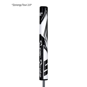 SuperStroke Zenergy Tour 3.0 grip side texture closeup emphasizes multi-zone texture for feedback.
