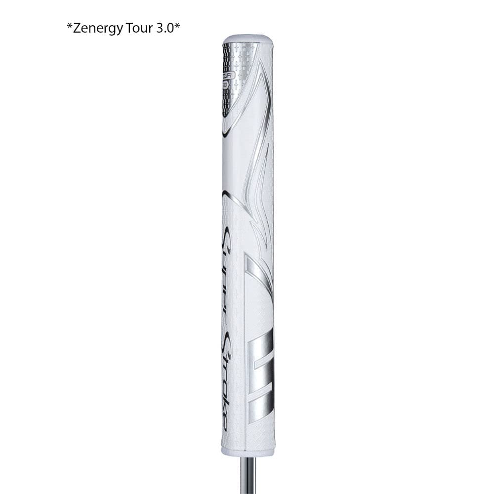 SuperStroke Zenergy Tour 3.0 grip texture close-up improves tactile feedback and comfort.