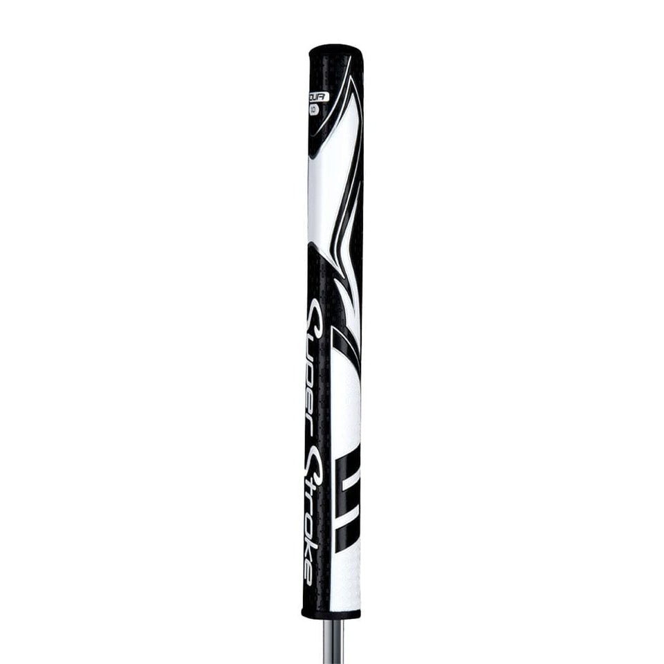 SuperStroke Zenergy Tour 3.0 grip top view highlights no-taper design for smoother strokes.