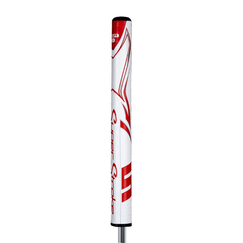 SuperStroke Zenergy Tour 5.0 grip front view suggests balanced, smoother stroke potential.