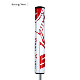 SuperStroke Zenergy Tour 5.0 grip side ridge close-up highlights Spyne technology.