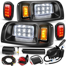 SUPGCPER 12V deluxe headlight, front view, showcasing bright LEDs for safer night driving