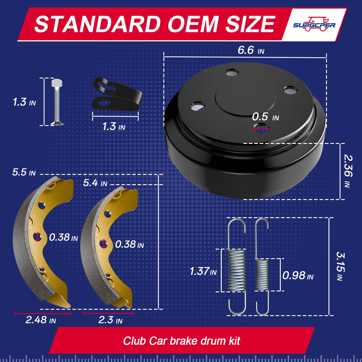 SUPGCPER brake spring assembly kit simplifies maintenance and upgrade.