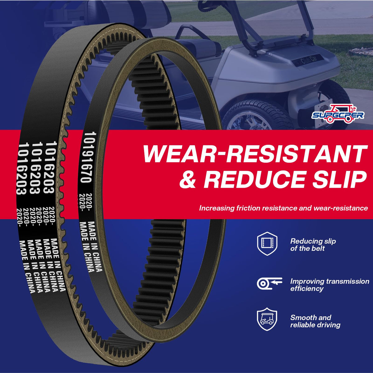 SUPGCPER Club Car starter belt ready for reliable starts