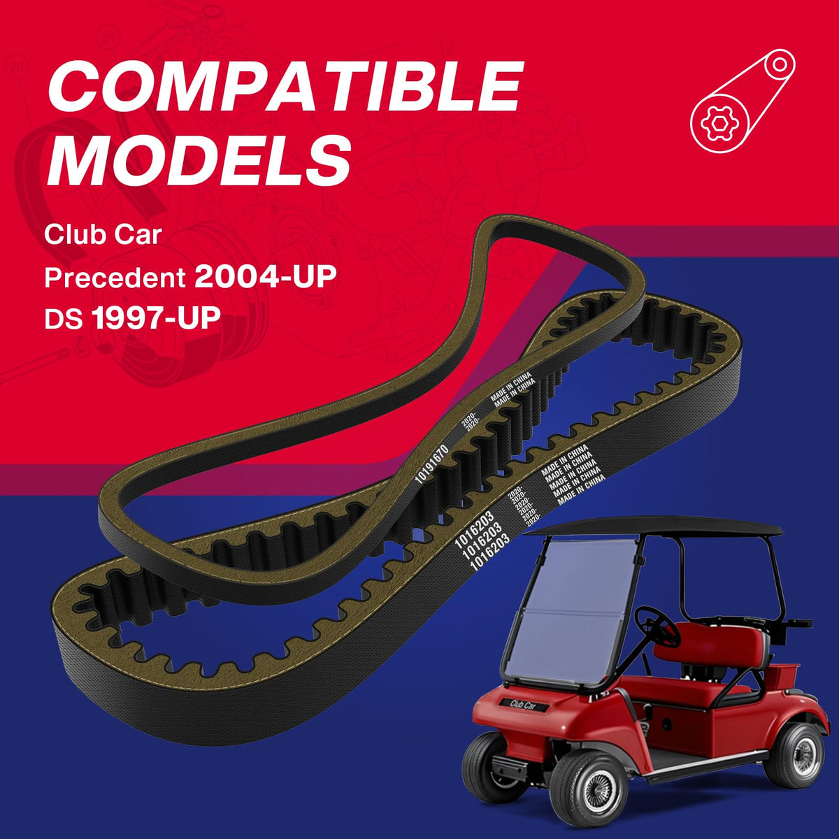 SUPGCPER drive belt kit packaging highlights complete compatibility and value
