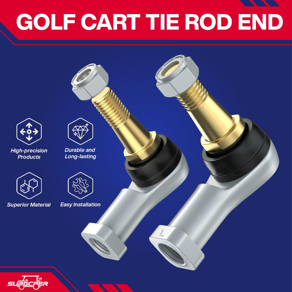 supgcper ezgo txt durable material close-up highlights rust resistance.