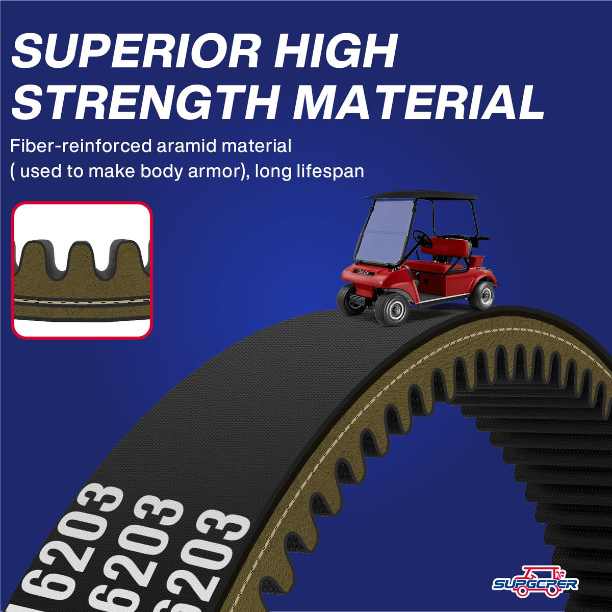SUPGCPER starter belt kit packaging emphasizes easy replacement