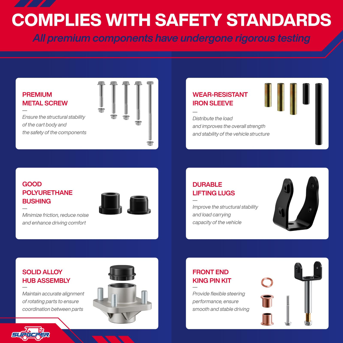 SUPGCPER upper clevis assembly for secure front-end alignment