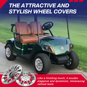 SUPGCPER hub caps for 8-inch wheels install quickly on golf carts