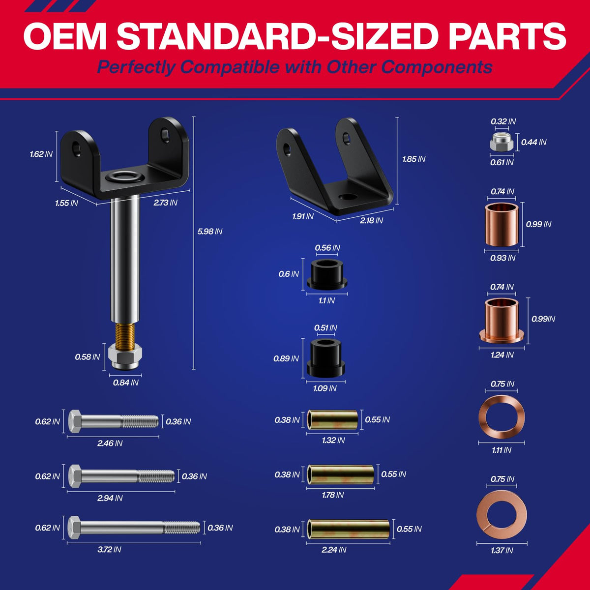 SUPGCPER Included parts diagram—clear reference for proper assembly.