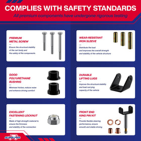 SUPGCPER Upper clevis assembly — rigid connection for smoother front suspension.