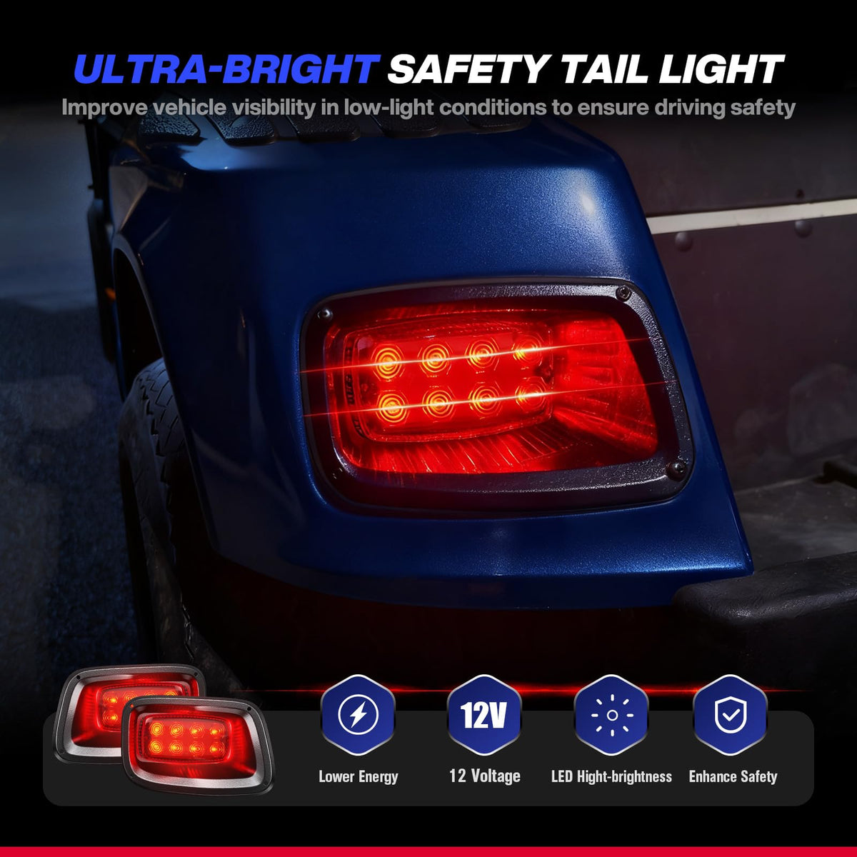 SUPGCPER EZGO TXT Deluxe turn signal hazard switch for clear cart signaling