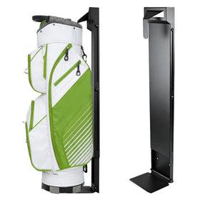 SUVQWJT wall-mount golf bag holder keeps bags upright and accessible