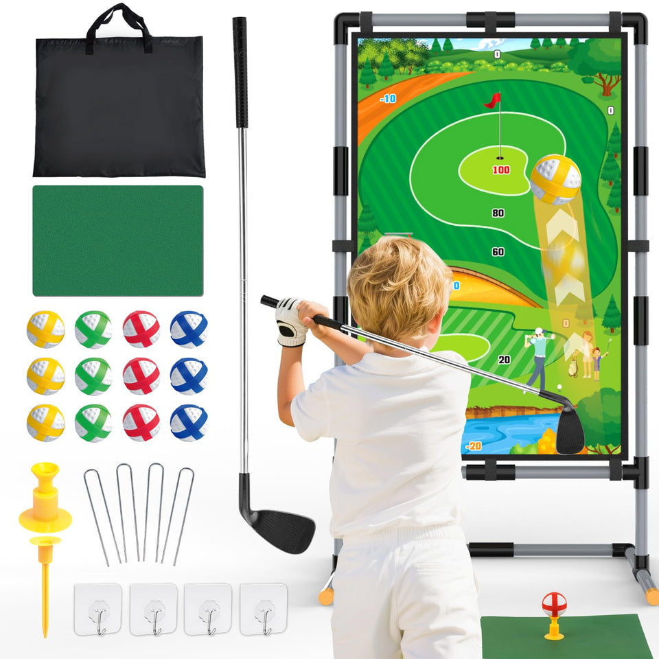 SVANE Golf Chipping Game front mat with realistic greens for focused home practice