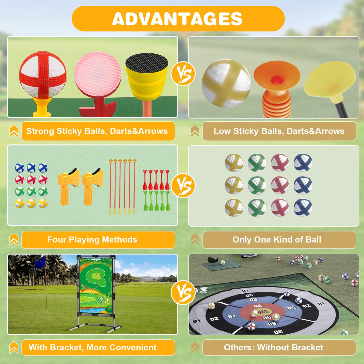 SVANE Hitting mat and golf club complete kit for quick setup