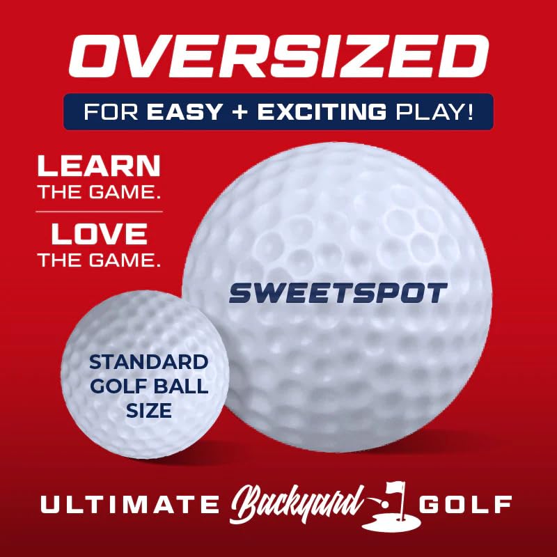 SweetSpot Baseball oversize 3inch ball in flight for backyard practice.
