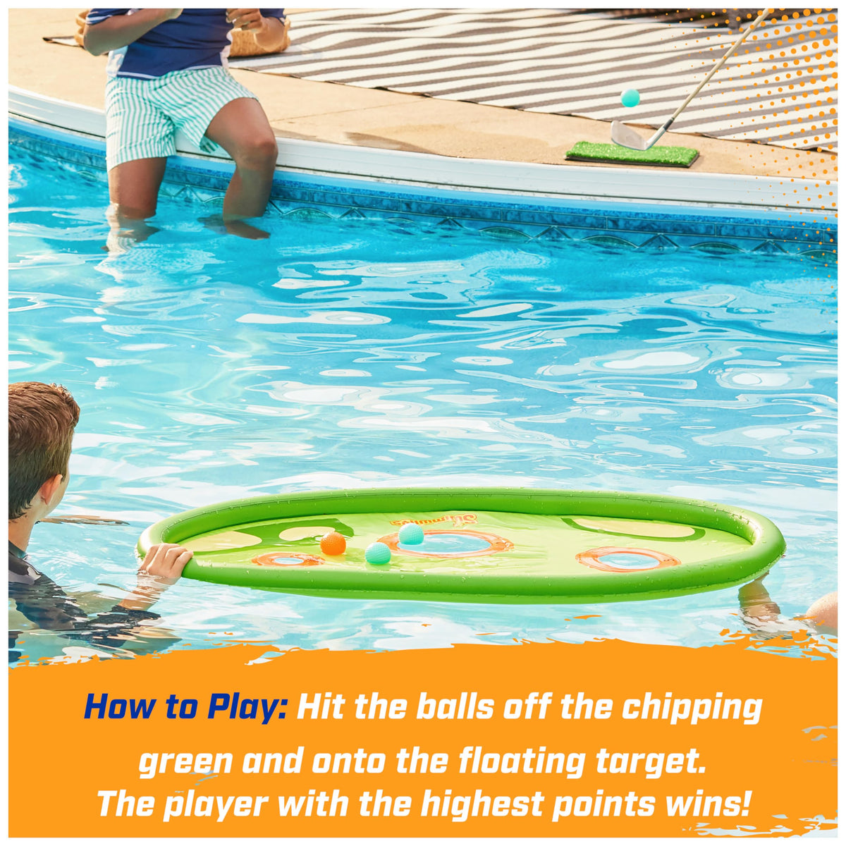 SwimWays Hydro Golf pool play designed for both kids and adults.