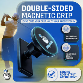 Swing Minder MagMount with 360-degree ball joint enables flexible viewing.